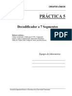 Práctica # 5. Decodificador 7 Segmentos