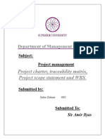 Saba 092 Project Management Complete Assignement PC, WBS, SCOPE, T-MATRIX