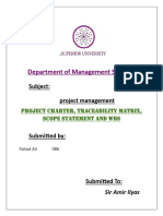 Fahad Ali 086 Complete Assignment PC, SCOPE, WBS, TM