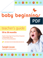 Baby Beginnings Teacher Guide 18 36 Months Sample