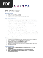 JD - SAP CPI Developer