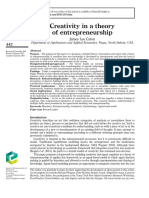 Creativity in A Theory of Entrepreneurship: Jepp 8,4