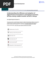 Understanding The Diffusion and Adoption of Digital Finance Innovation in Emerging Economies M - Pesa Money Mobile Transfer Service in Kenya