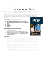 How To Use Your Worm Farm - Fact Sheet