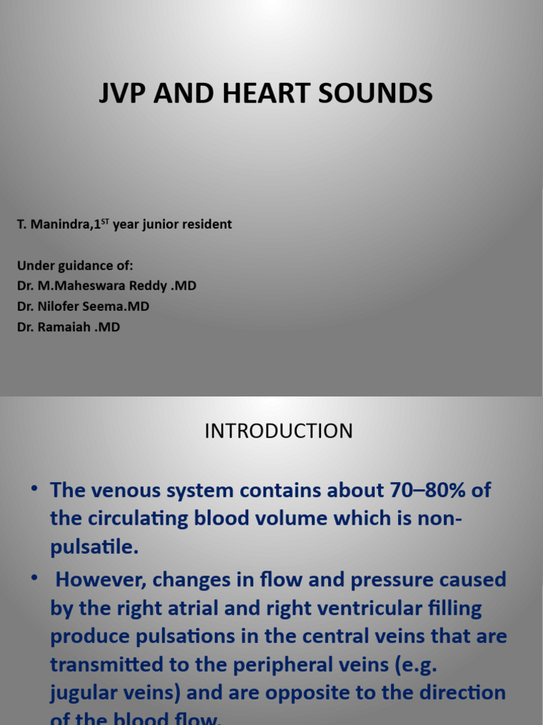 JVP and HS .-2 | PDF | Atrium (Heart) | Diastole