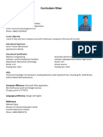 Curriculum Vitae of Mahabur Alam