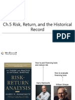 Ch05 Risk, Return, and The Historical Record