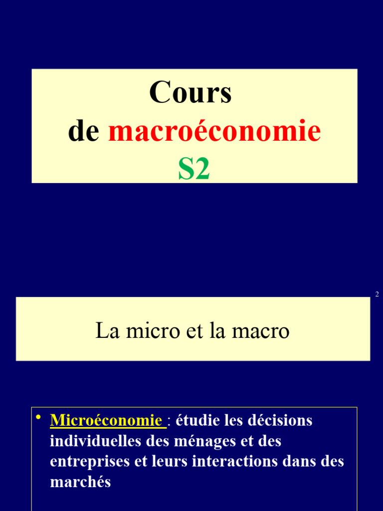 Cours de macroéconomie et microéconomie | PDF | Produit intérieur brut ...