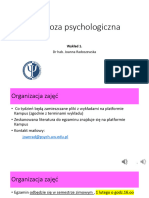 Diagnoza Psychologiczna Wykłady