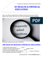 500 MCQs OF HEALTH &#038 PHYSICAL EDUCATION