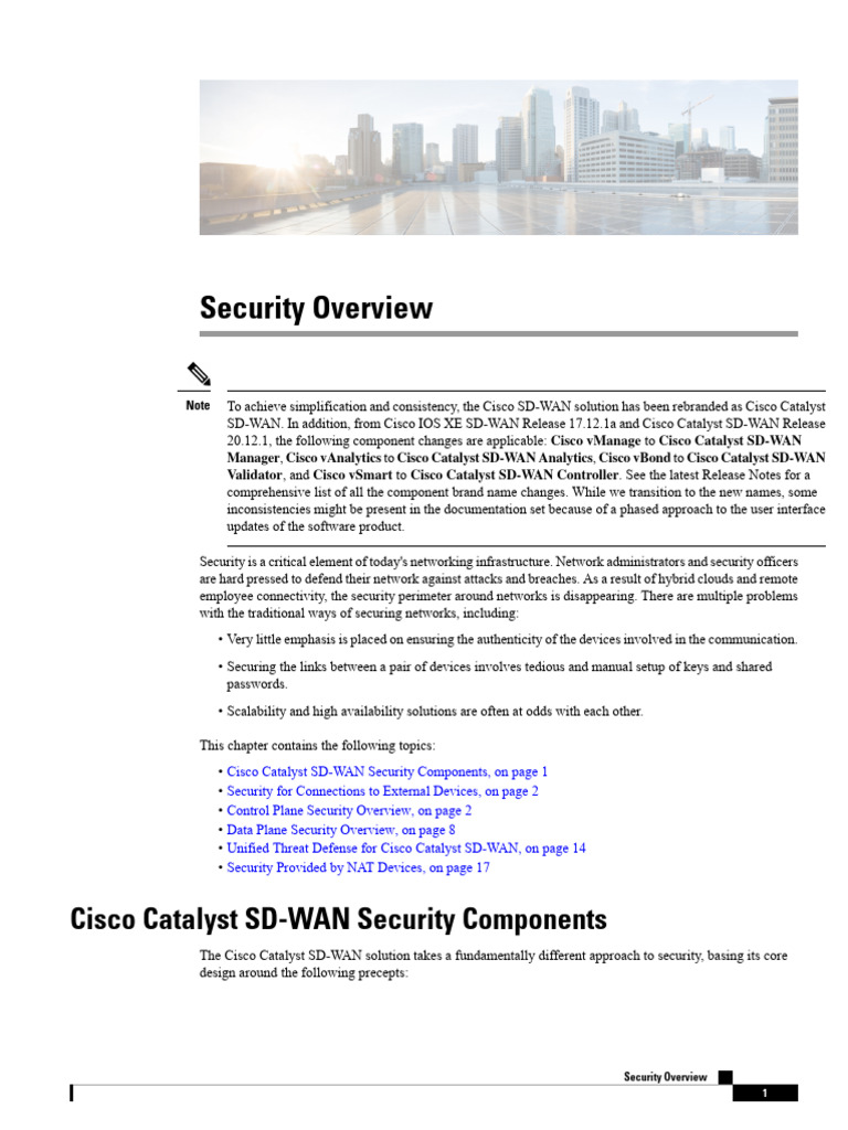 Cisco Catalyst SD-WAN Security Overview | PDF | Transport Layer ...