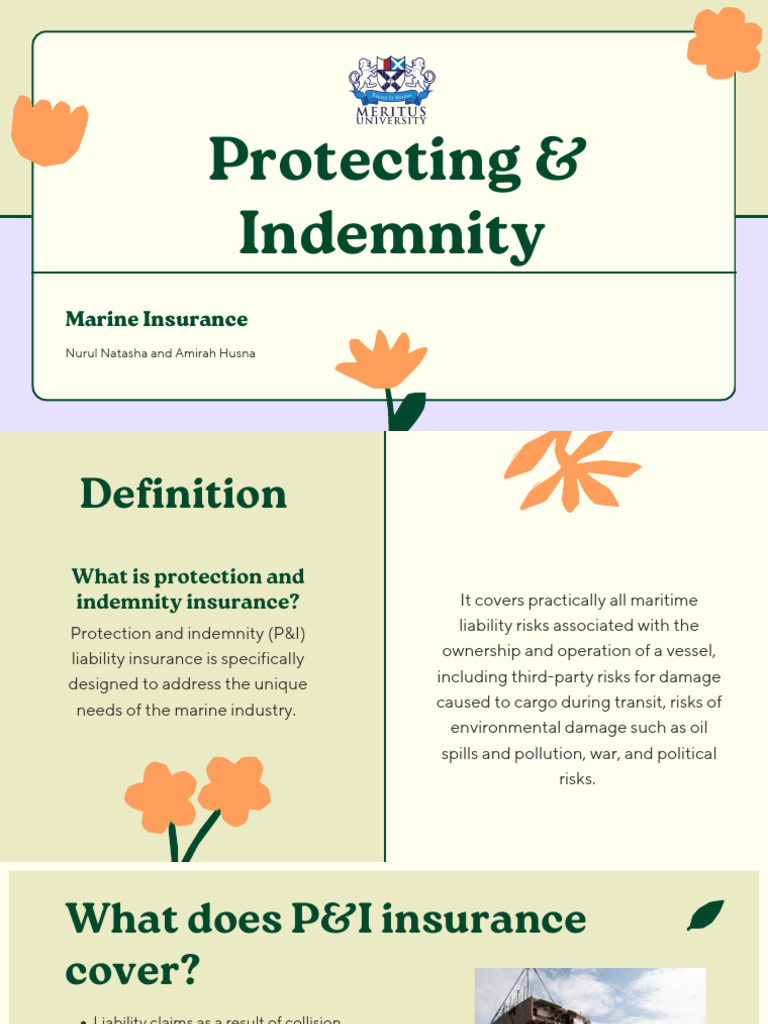 Understanding Protection and Indemnity Insurance | PDF