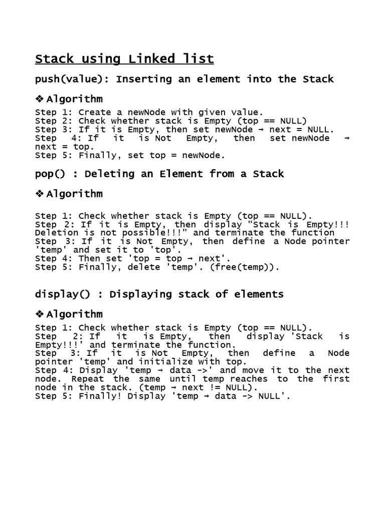 DS Stack & Queue Using Linked List | PDF | Queue (Abstract Data Type ...