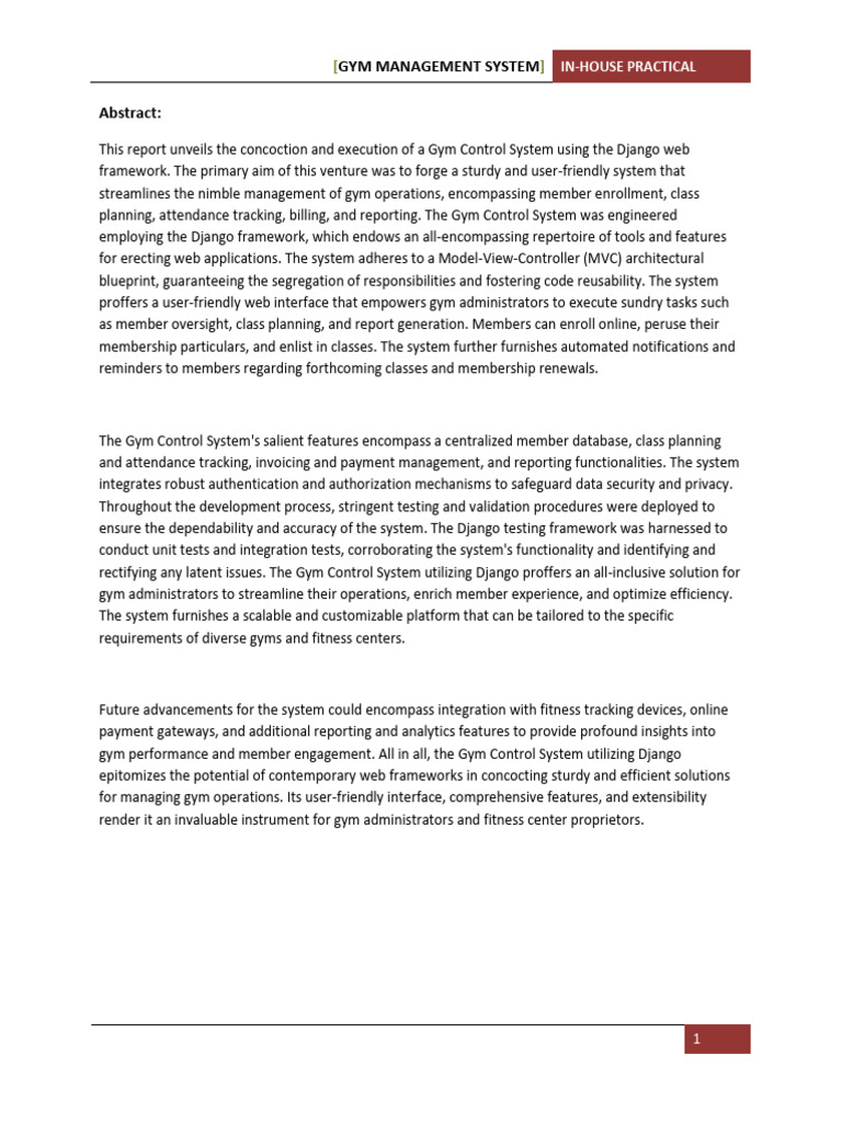 Gym Management System Pdf Bootstrap Front End Framework Databases