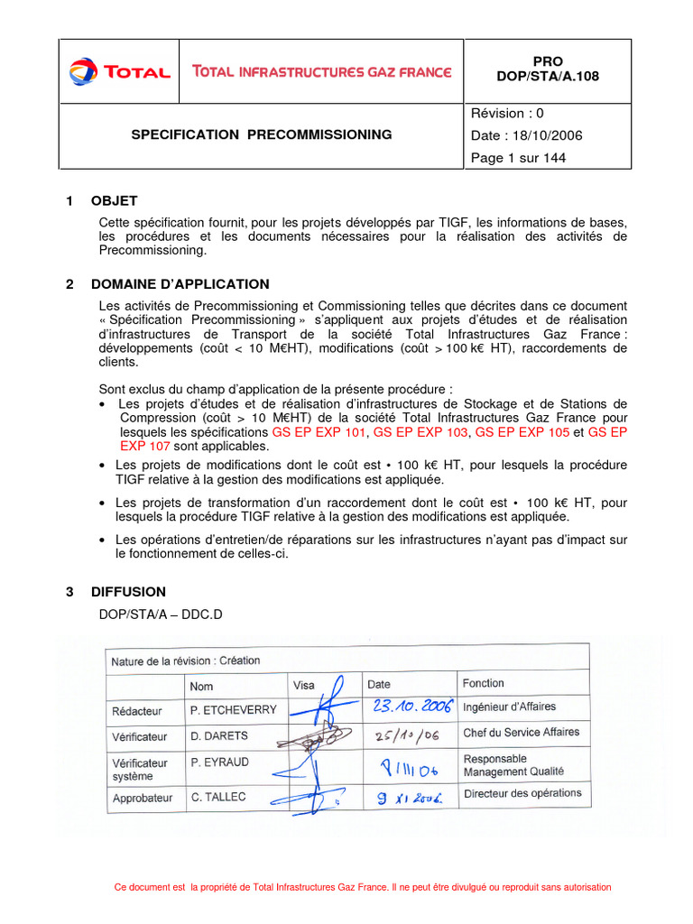 DOP STA A 108 Spec Precom | PDF