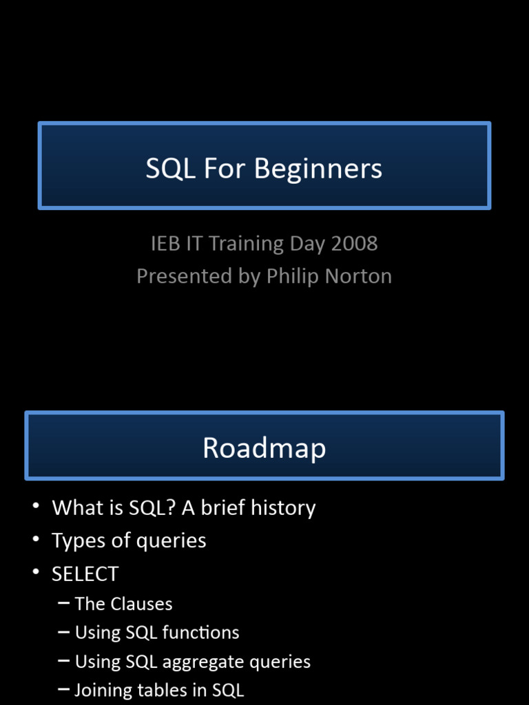 SQL For Beginners | PDF | Databases | Sql