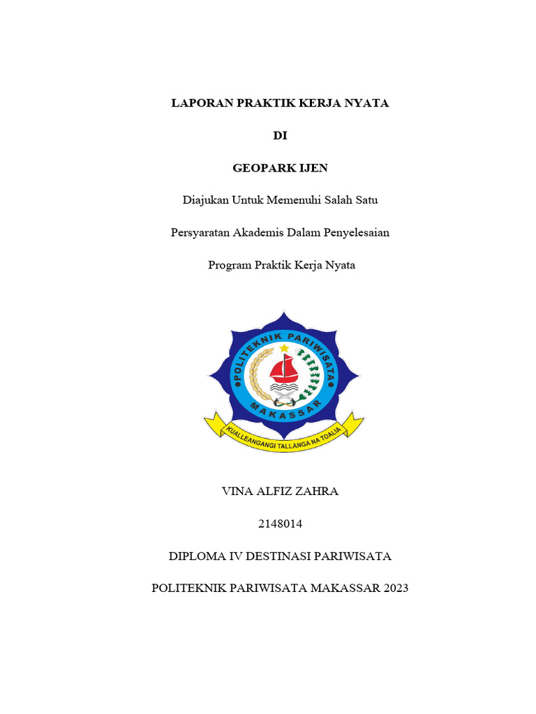 Laporan praktek kerja nyata mbak na pdf