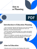 Introduction To Education Planning