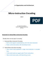 Micro-Instruction Encoding: Computer Organization and Architecture