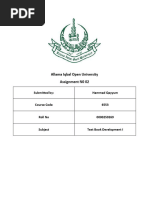 Allama Iqbal Open University Assignment N0 02: Submitted By: Hammad Qayyum