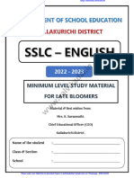 10th English MLM 2022 - 2023 Kallakurichi