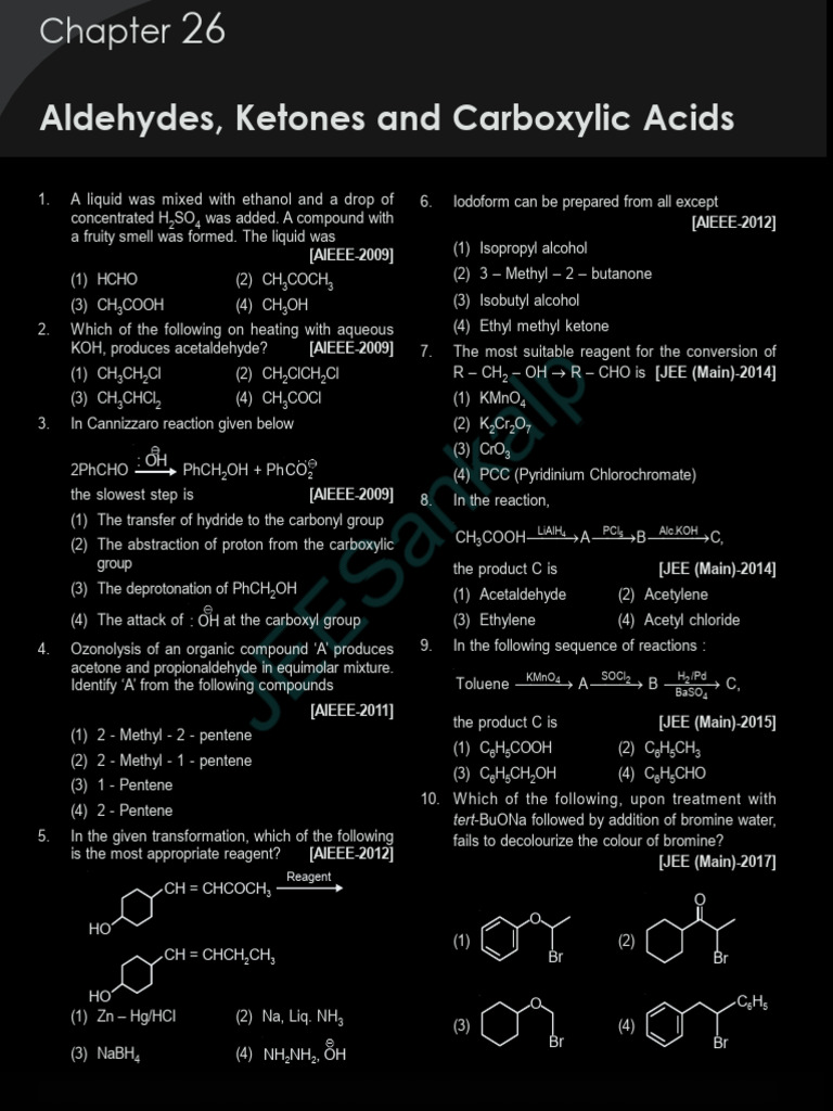 Reactions of Aldehydes and Ketones | PDF | Carboxylic Acid | Aldehyde