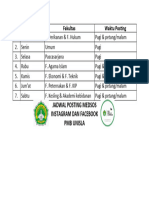 Jadwal Posting Medsos