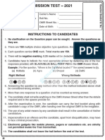 AILET NLU Delhi 2021 Question Paper Along With Answer Key