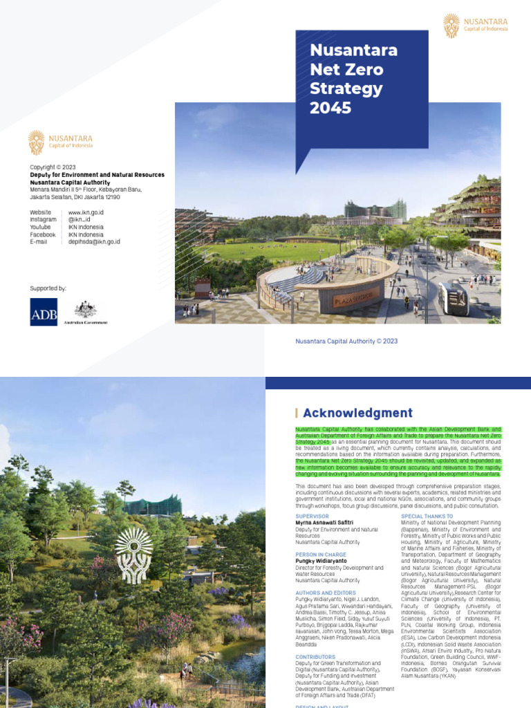 Nusantara Net Zero Strategy 2045 | PDF | Climate Change Mitigation ...