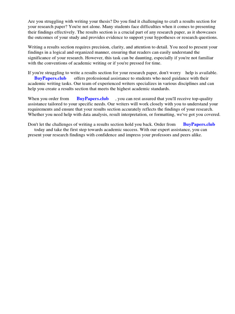 How to Write a Results Section in a Research Paper | PDF | Academic