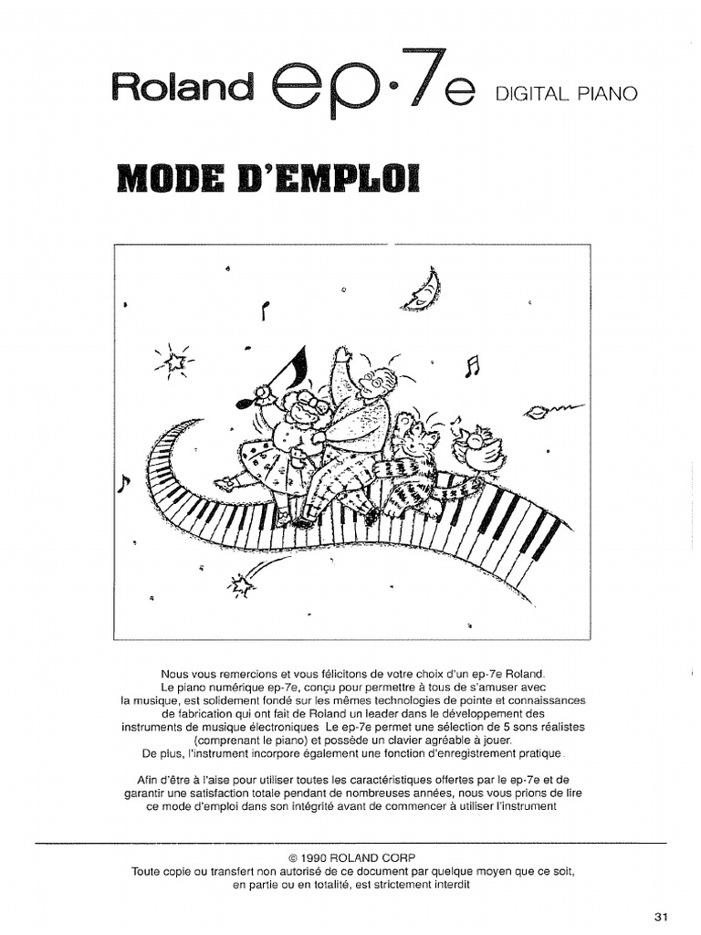 Roland EP7e Digital Piano PDF