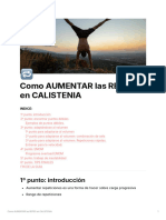 Como Aumentar Tus Repeticiones en Calistneia