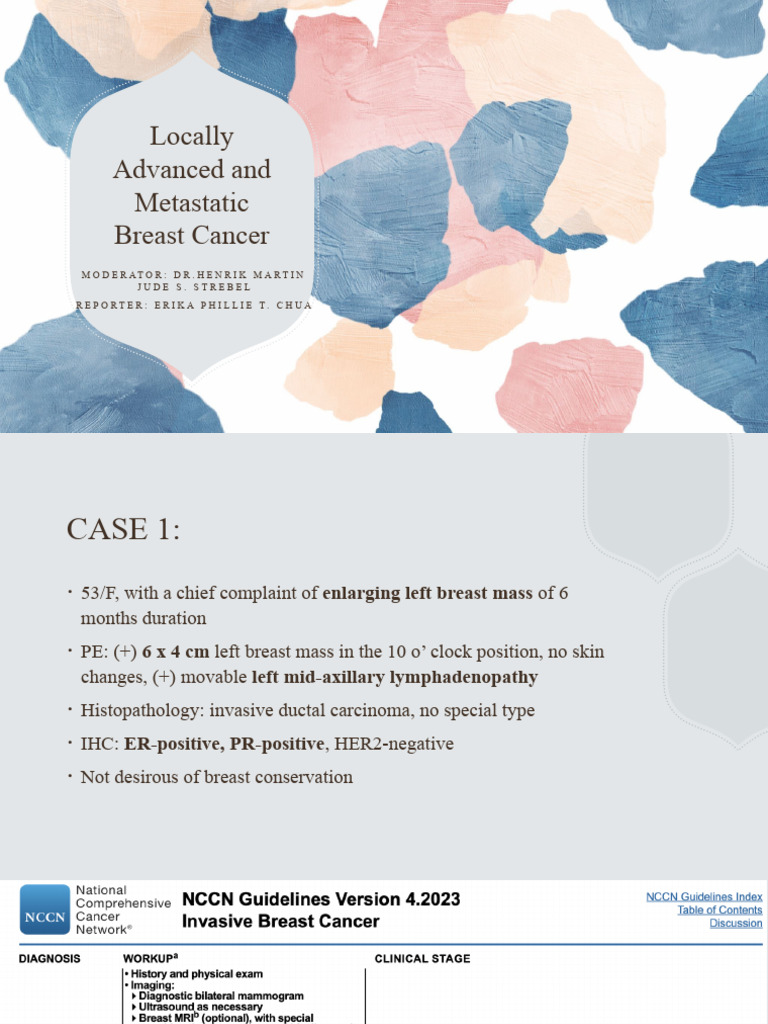 Locally Advanced and Metastatic Breast Cancer Cases | PDF | Breast ...