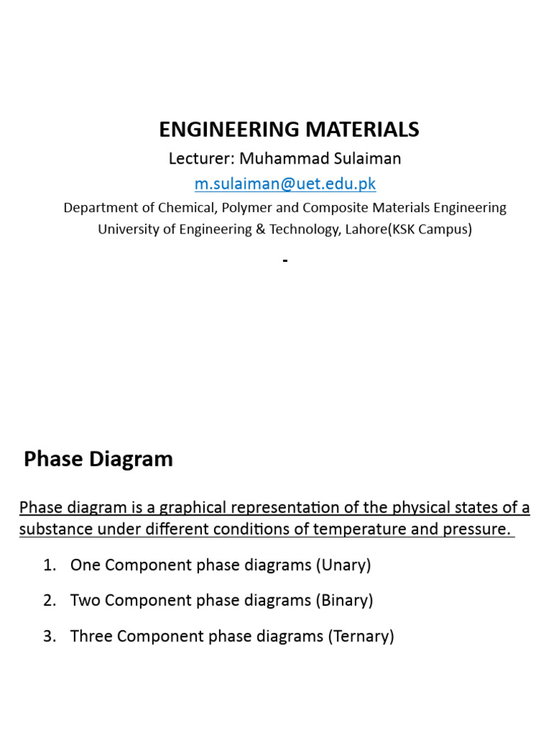 Lecture n.15 Phase Diagrams | PDF | Science & Mathematics