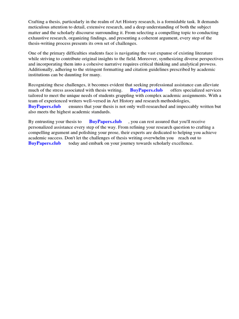 Writing A Art History Research Paper PDF Essays Thesis