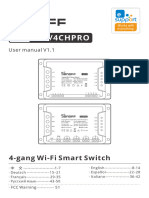 Manual de Utilizare Releu Wireless 4 Canale SONOFF 4CH PRO R3