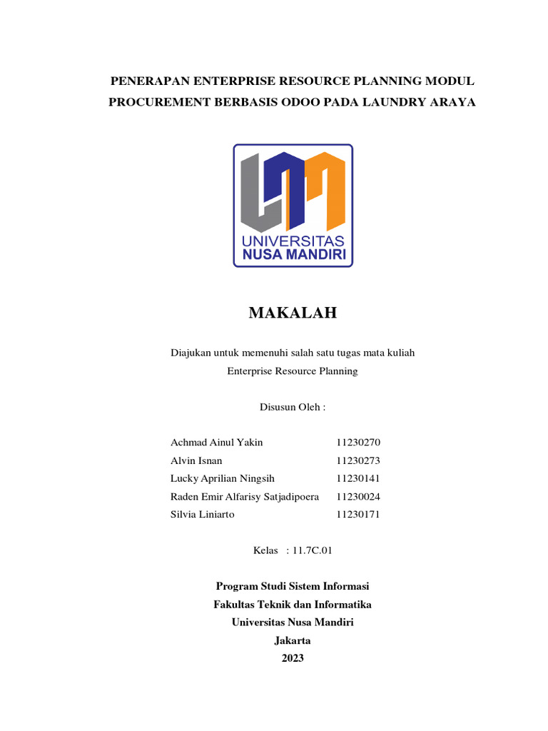 Makalah UAS ERP Kelompok BPJS - 11.7C.01 | PDF