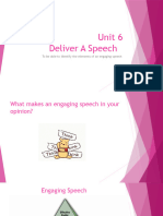 Unit 6 Speech Engaging Unengaging