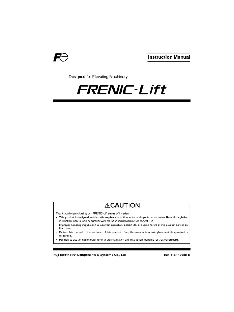 Fuji Inverter Manual | PDF | Electrical Wiring | Power Inverter