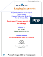 Cleaning Inventries