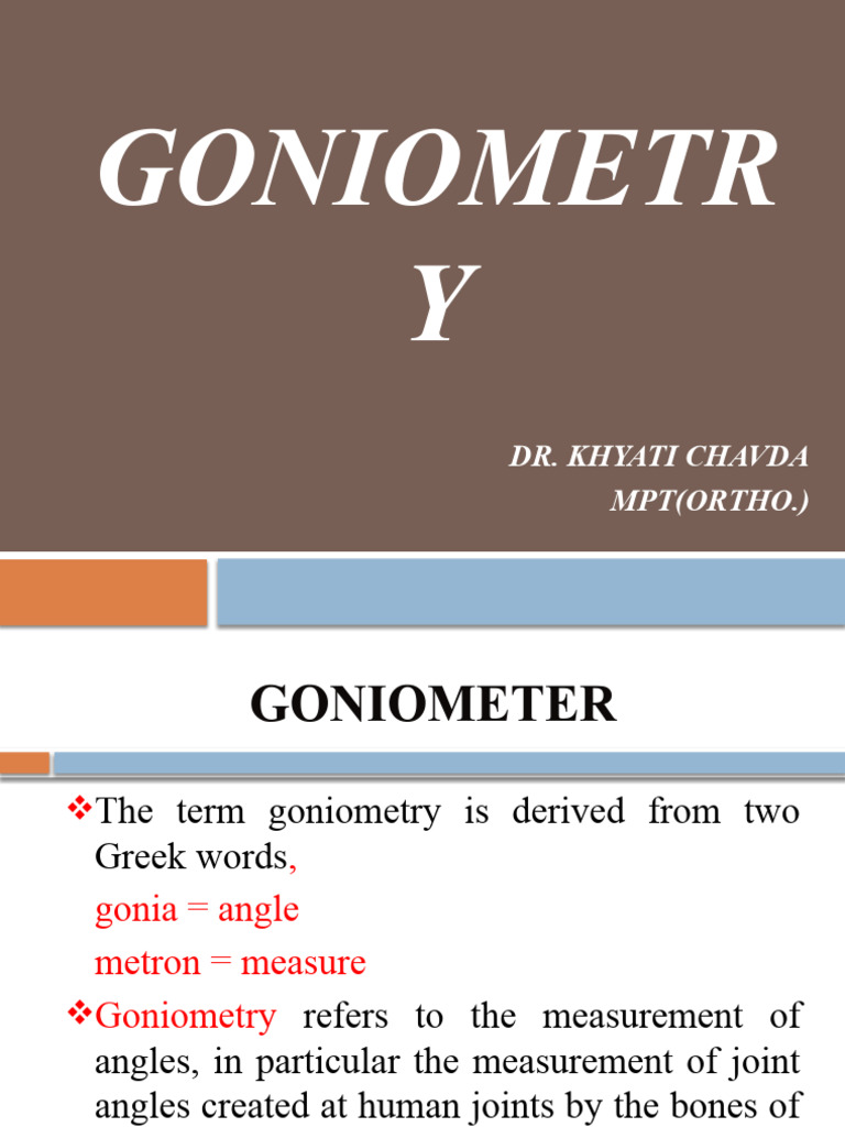Goniometry Pdf Anatomical Terms Of Motion Elbow