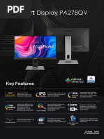 ProArt Display PA278QV Datasheet