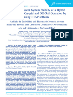 Analysis of Power System Stability of A Hybrid Microgrid For On-Grid and Off-Grid Operation by Using ETAP Software