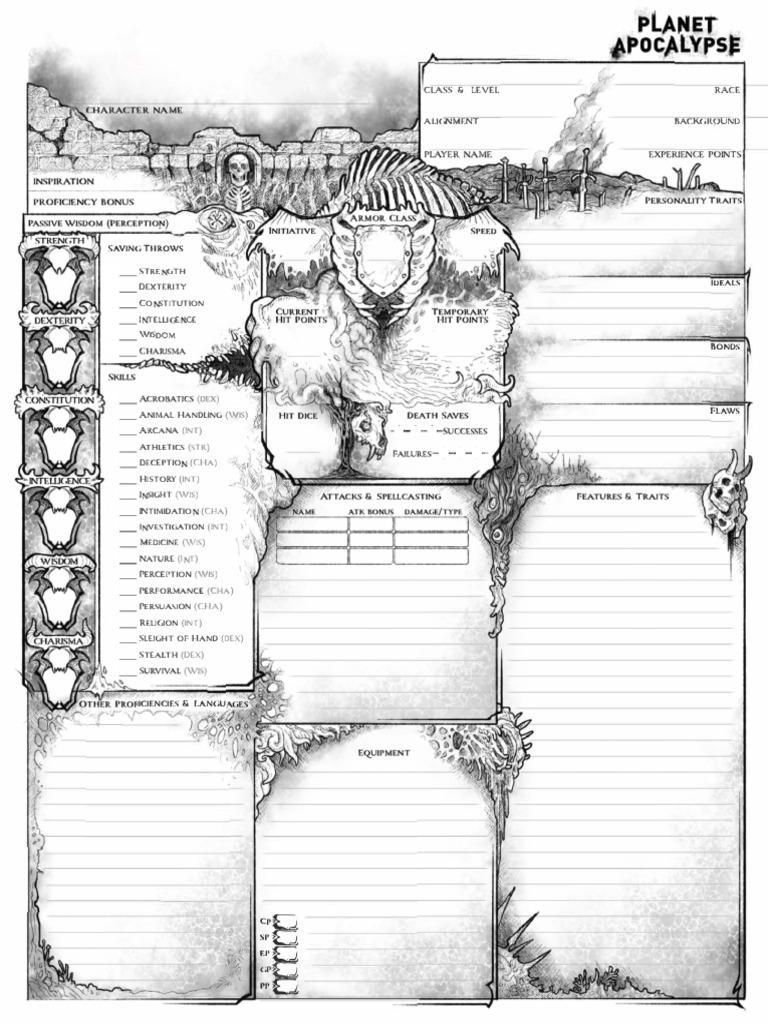 Pa Character Sheet Fillable Final Pdf