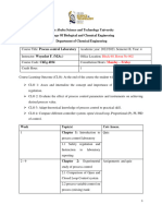 Process Control Lab. Course Outline