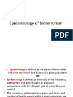 Epidemiology of Bioterrorism