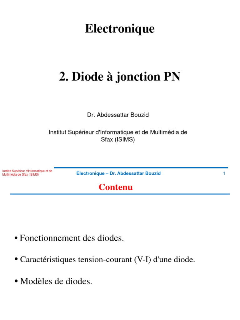 Polarisation des diodes PN | PDF | Diode | Jonction P-N