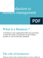 1.1 Introduction to Business Management SL