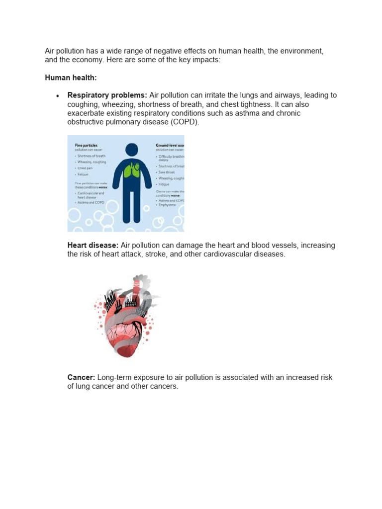 Impact of Air Pollution on Health & Economy | PDF | Air Pollution ...