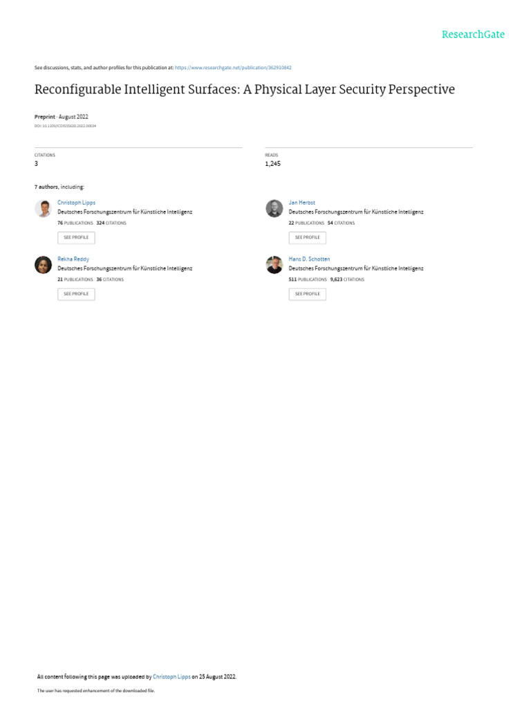 Reconfigurable Intelligent Surfaces: A Physical Layer Security ...